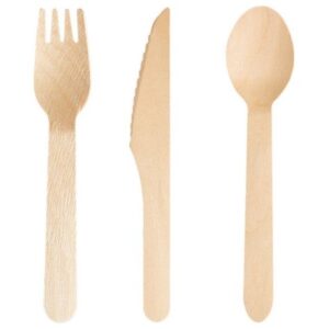 wood spoon, wood fork, wood knife